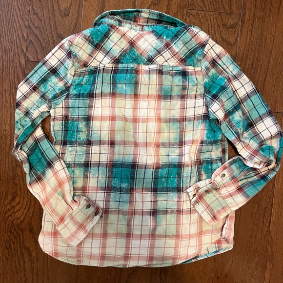 Hand Bleached Flannel Shirt - Picture 3 of 3